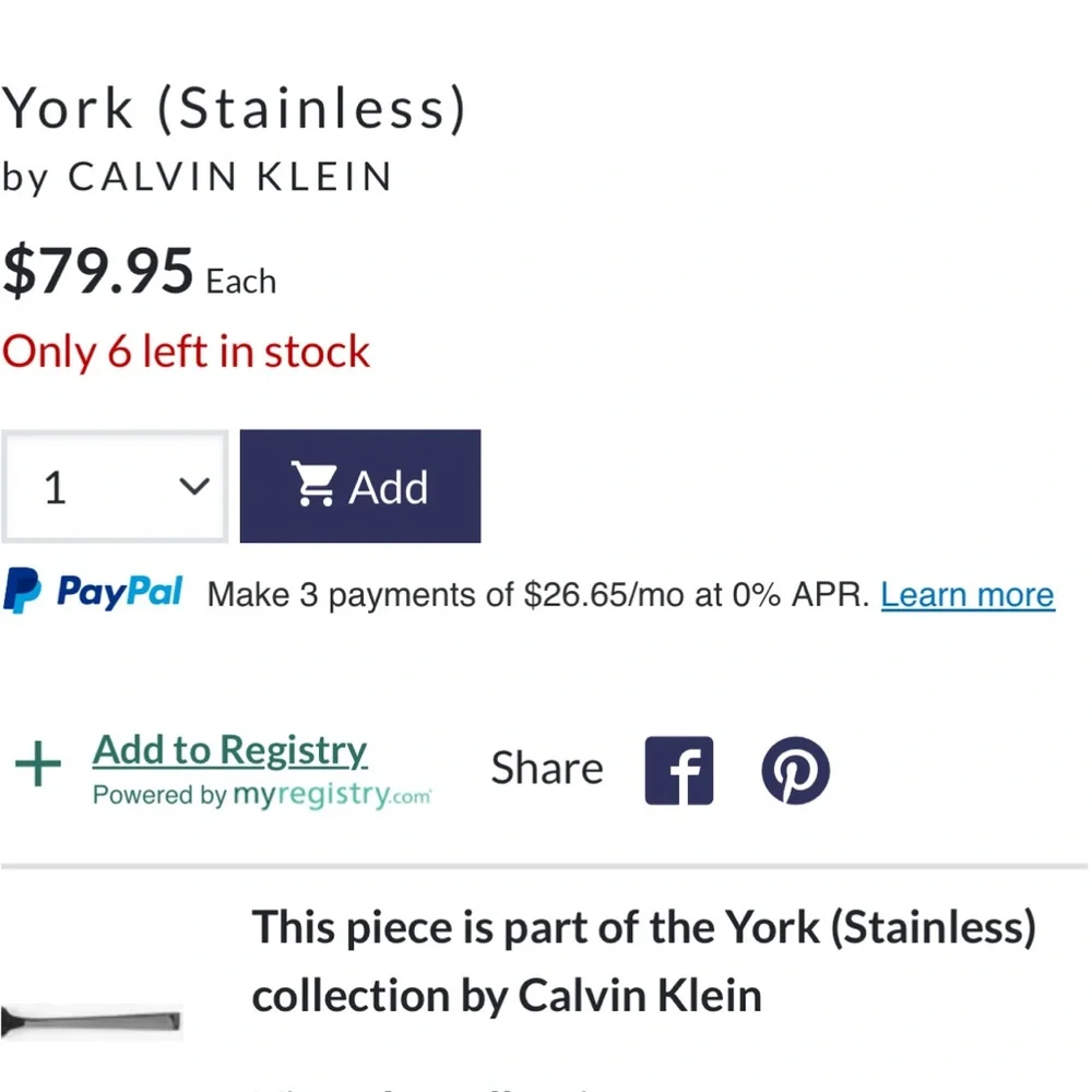 Calvin Klein York 18/10 Stainless Steel Flatware Spoons Set of 9 Rare